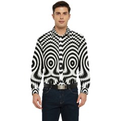 Monochrome Symmetry Abstract Men s Long Sleeve  Shirt by Jancukart