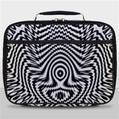 Monochrome Symmetry Abstract Full Print Lunch Bag