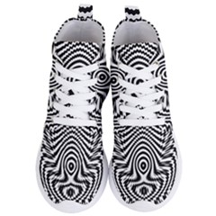 Monochrome Symmetry Abstract Women s Lightweight High Top Sneakers