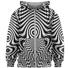 Monochrome Symmetry Abstract Kids  Zipper Hoodie Without Drawstring