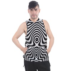 Monochrome Symmetry Abstract Men s Sleeveless Hoodie