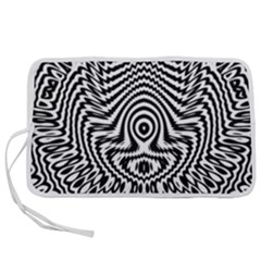 Monochrome Symmetry Abstract Pen Storage Case (l)