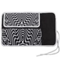 Monochrome Symmetry Abstract Pen Storage Case (L) View2