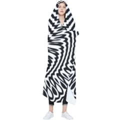 Monochrome Symmetry Abstract Wearable Blanket by Jancukart