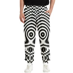 Monochrome Symmetry Abstract Men s Elastic Waist Pants