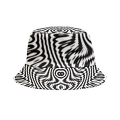 Monochrome Symmetry Abstract Inside Out Bucket Hat by Jancukart