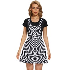 Monochrome Symmetry Abstract Apron Dress