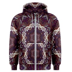 Rosette Kaleidoscope Mosaic Abstract Background Men s Zipper Hoodie