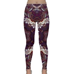 Rosette Kaleidoscope Mosaic Abstract Background Classic Yoga Leggings by Jancukart