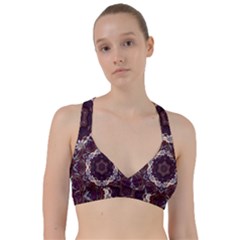 Rosette Kaleidoscope Mosaic Abstract Background Sweetheart Sports Bra