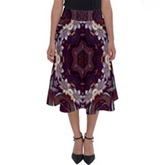 Rosette Kaleidoscope Mosaic Abstract Background Perfect Length Midi Skirt by Jancukart