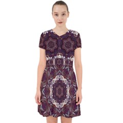 Rosette Kaleidoscope Mosaic Abstract Background Adorable In Chiffon Dress