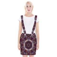 Rosette Kaleidoscope Mosaic Abstract Background Braces Suspender Skirt by Jancukart