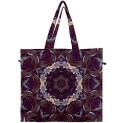 Rosette Kaleidoscope Mosaic Abstract Background Canvas Travel Bag