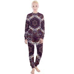 Rosette Kaleidoscope Mosaic Abstract Background Women s Lounge Set