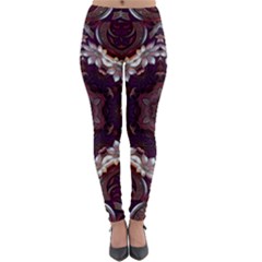 Rosette Kaleidoscope Mosaic Abstract Background Lightweight Velour Leggings