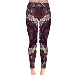 Rosette Kaleidoscope Mosaic Abstract Background Inside Out Leggings