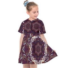 Rosette Kaleidoscope Mosaic Abstract Background Kids  Sailor Dress