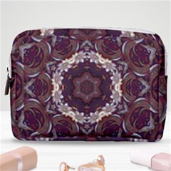 Rosette Kaleidoscope Mosaic Abstract Background Make Up Pouch (medium)