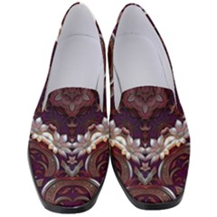 Rosette Kaleidoscope Mosaic Abstract Background Women s Classic Loafer Heels