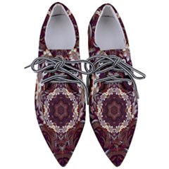 Rosette Kaleidoscope Mosaic Abstract Background Pointed Oxford Shoes by Jancukart