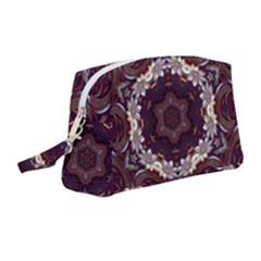 Rosette Kaleidoscope Mosaic Abstract Background Wristlet Pouch Bag (medium) by Jancukart