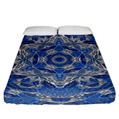 Mandala Rosette Kaleidoscope Abstract Background Fitted Sheet (king Size)