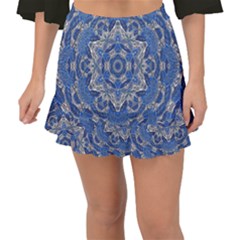 Mandala Rosette Kaleidoscope Abstract Background Fishtail Mini Chiffon Skirt