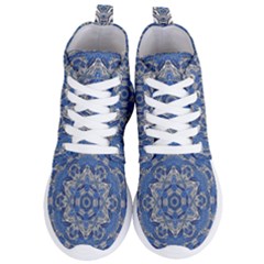 Mandala Rosette Kaleidoscope Abstract Background Women s Lightweight High Top Sneakers