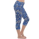 Mandala Rosette Kaleidoscope Abstract Background Lightweight Velour Capri Yoga Leggings View3