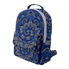 Mandala Rosette Kaleidoscope Abstract Background Flap Pocket Backpack (large)