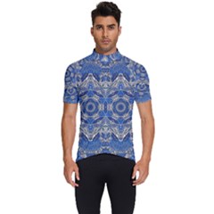 Mandala Rosette Kaleidoscope Abstract Background Men s Short Sleeve Cycling Jersey