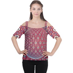 Sphere Spherical Metallic Colorful Circular Orb Cutout Shoulder Tee