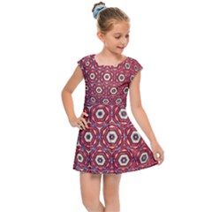 Sphere Spherical Metallic Colorful Circular Orb Kids  Cap Sleeve Dress