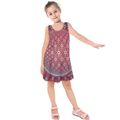 Sphere Spherical Metallic Colorful Circular Orb Kids  Sleeveless Dress