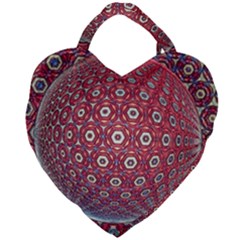 Sphere Spherical Metallic Colorful Circular Orb Giant Heart Shaped Tote