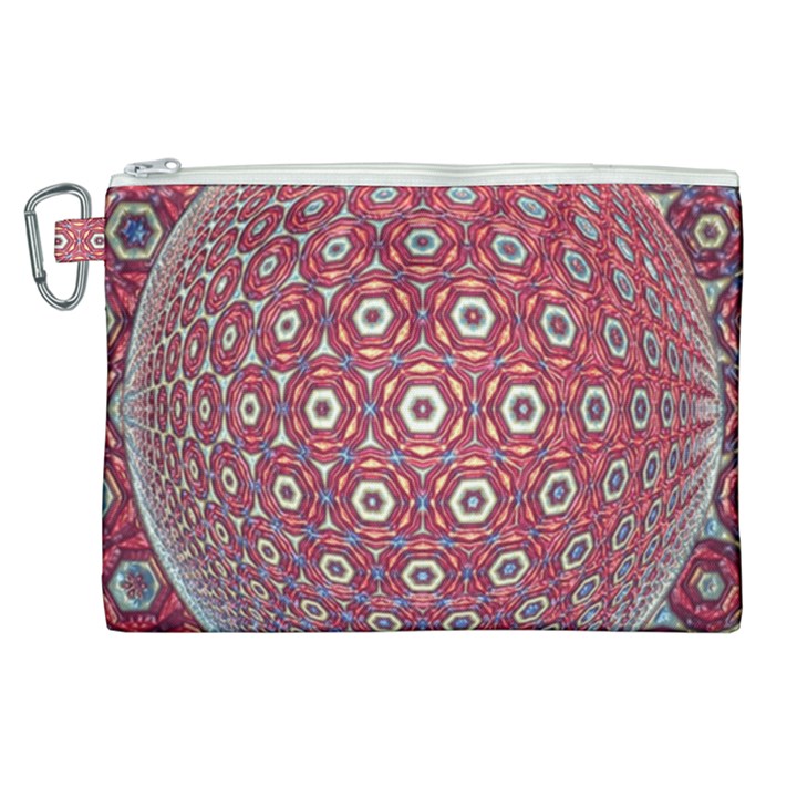 Sphere Spherical Metallic Colorful Circular Orb Canvas Cosmetic Bag (XL)