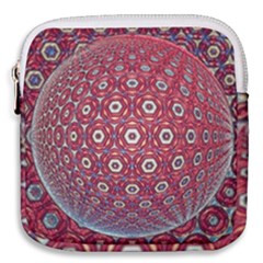 Sphere Spherical Metallic Colorful Circular Orb Mini Square Pouch by Jancukart