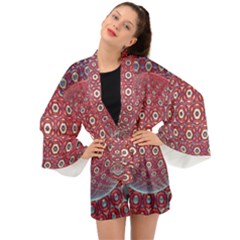 Sphere Spherical Metallic Colorful Circular Orb Long Sleeve Kimono by Jancukart