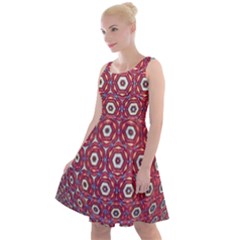 Sphere Spherical Metallic Colorful Circular Orb Knee Length Skater Dress