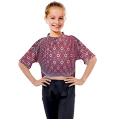 Sphere Spherical Metallic Colorful Circular Orb Kids Mock Neck Tee