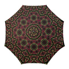 Mandala Rosette Pattern Kaleidoscope Abstract Golf Umbrellas