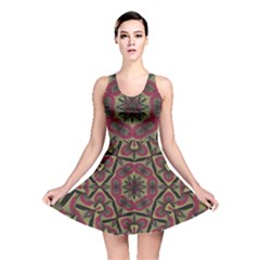 Mandala Rosette Pattern Kaleidoscope Abstract Reversible Skater Dress