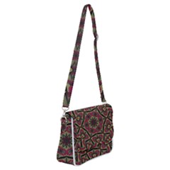 Mandala Rosette Pattern Kaleidoscope Abstract Shoulder Bag With Back Zipper