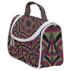 Mandala Rosette Pattern Kaleidoscope Abstract Satchel Handbag by Jancukart