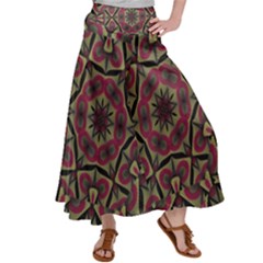 Mandala Rosette Pattern Kaleidoscope Abstract Women s Satin Palazzo Pants