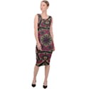 Mandala Rosette Pattern Kaleidoscope Abstract Sleeveless Pencil Dress View3