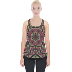 Mandala Rosette Pattern Kaleidoscope Abstract Piece Up Tank Top