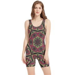 Mandala Rosette Pattern Kaleidoscope Abstract Women s Wrestling Singlet