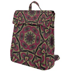 Mandala Rosette Pattern Kaleidoscope Abstract Flap Top Backpack